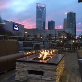 HPC outdoor fireplace Omni Charlotte - We Love Fire