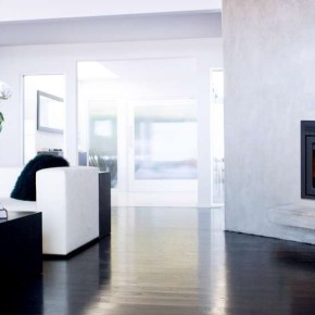 Supreme zero-clearance Galaxy contemporary wood-burning fireplace living room - We Love Fire