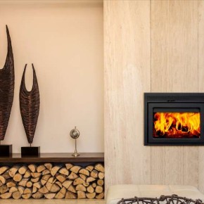 Supreme Galaxy Contemporary Zero-Clearance Wood Burning Fireplace living room – We Love Fire
