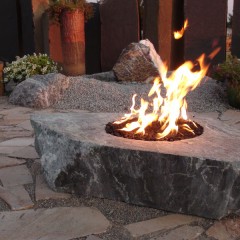 HPC tumblestone outdoor fireplace - We Love Fire