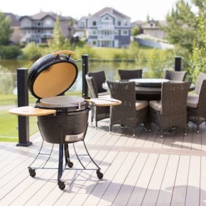 Louisiana Grills Kamado Ceramic Charcoal Grill closed lid patio – We Love Fire