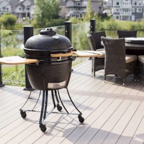 Louisiana Grills Kamado Ceramic Charcoal Grill closed lid patio – We Love Fire