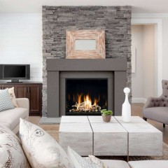 DRACME Contemporary Series Chicago Cast Stone Fireplace Mantel