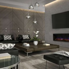 Ambiance In Wall-74 Electric Fireplace