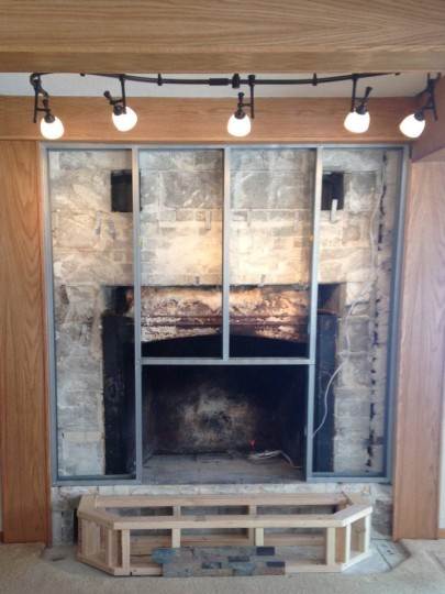 Fireplace Beofre the Reface