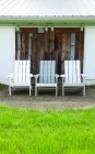 Mayhew Stationary Adirondack Chairs - White, Light Gray on White, and Seashell