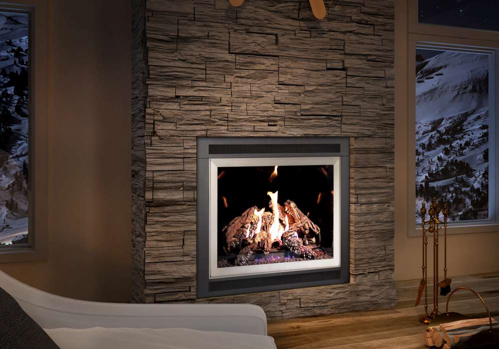 Ambiance Intrigue Gas Fireplace, traditionnal facade