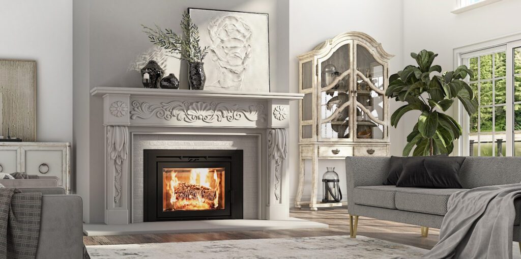 Can a Fireplace Be Painted - Wood Insert Flair by Ambiance