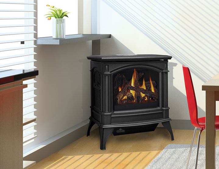 How should I maintain my new gas burning stove or gas fireplace?