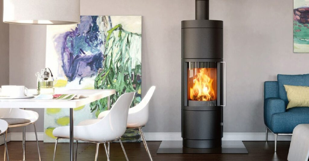 A wood stove legal to use in a beautiful living room