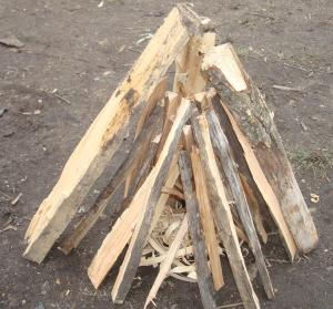 Tee pee fire method