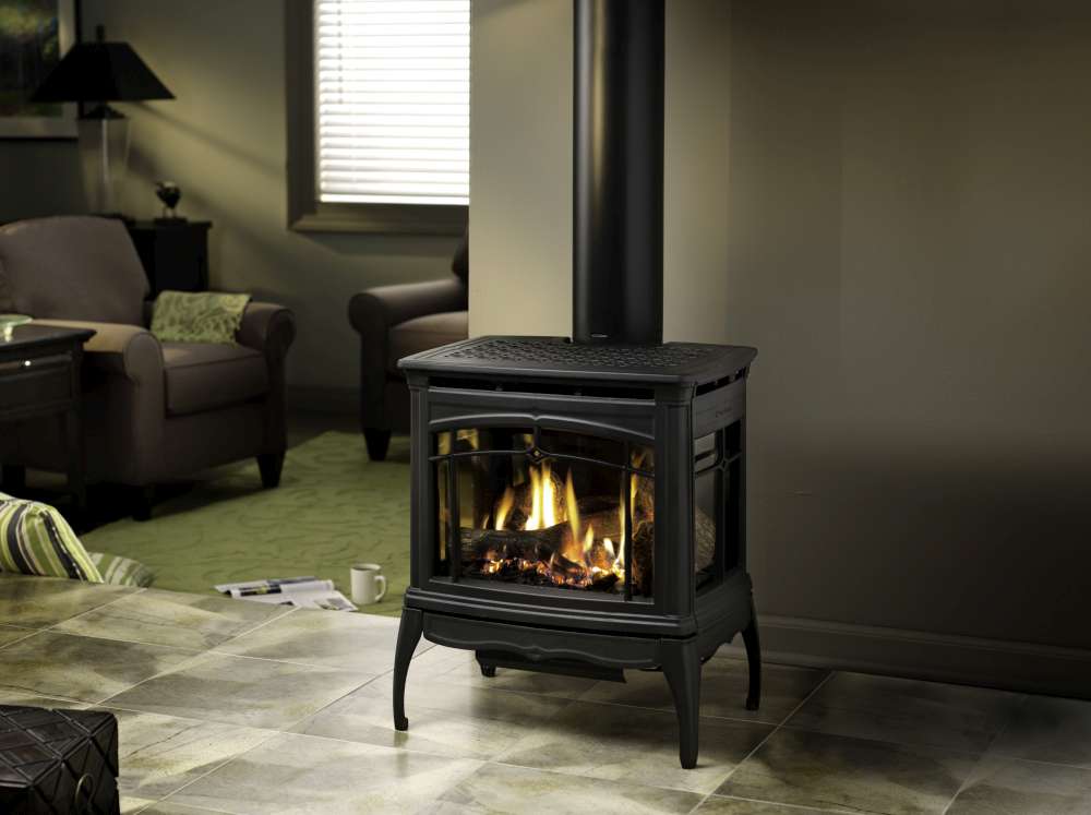 Hearthstone Bristol8763 Gas Stove, matte black