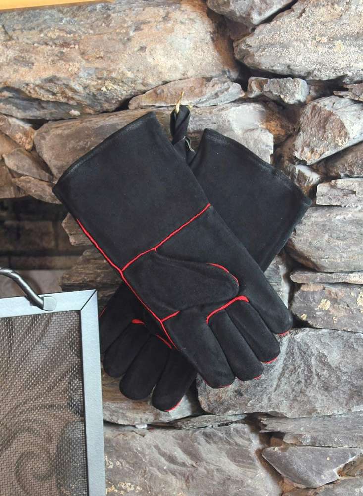 Minuteman black high temperature gloves. What wood burning Fireplace Tools Do I Need?