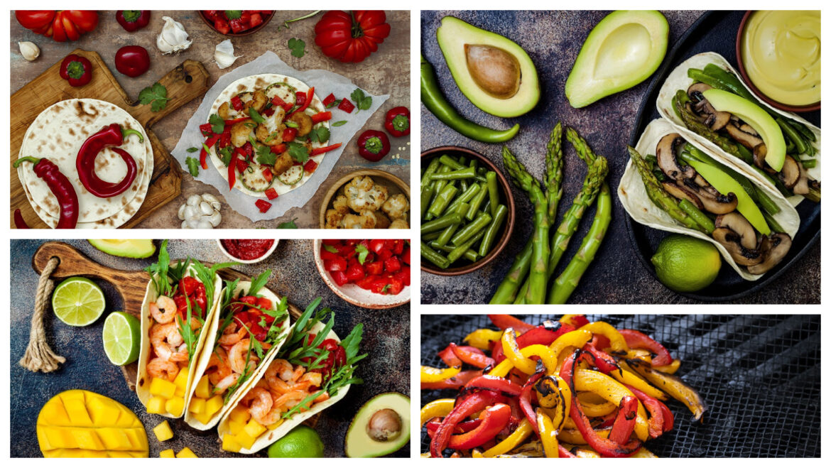 Mexican vegan food, vegeterian BBQ. How to BBQ for your Vegan Friends fajitas