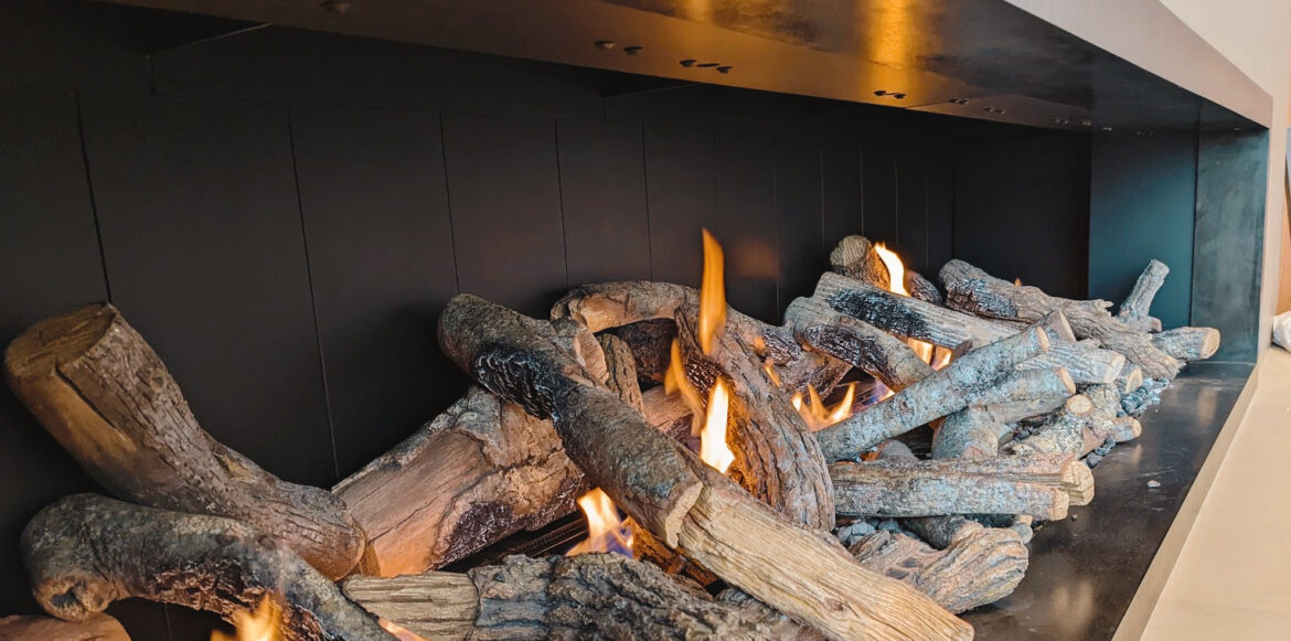 Enhance a Fire Gas Fireplace with non-conbustible logs and accessories