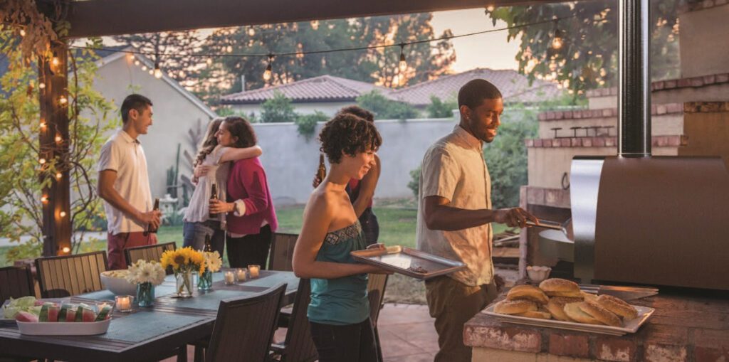 6 Tips on Creating a Hygge Outdoor Space for Homeowners copy - pizza oven from hearthstone