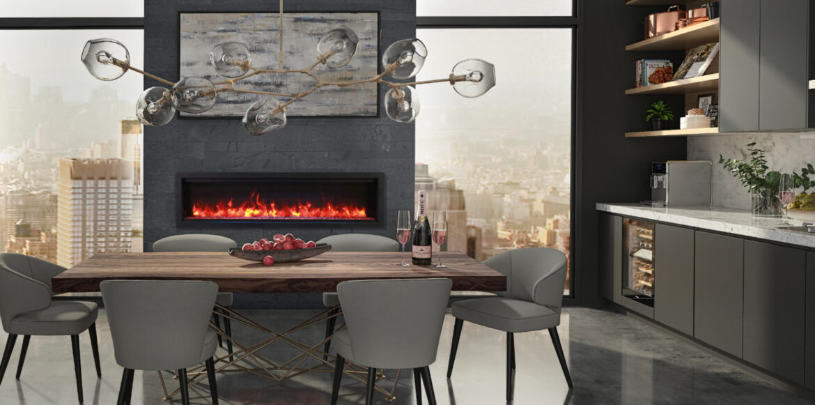 Kitchen Ambiance to Create a Haven for You and Your Guests - Electric Fireplace Impressionist® by Ambiance®