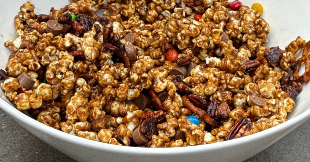 Sweet and Salty Griddle Caramel Popcorn Crunch